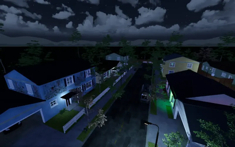 Maple Court in Zombies lighting
